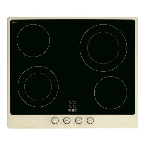 Smeg P864PO hobs Crema de color Integrado 60 cm Cerámico 4 zona(s)