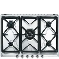 Smeg SRV576GH5 hobs Acero inoxidable Integrado 70 cm Encimera de gas 5 zona(s)