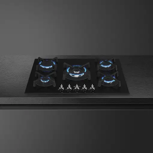 Smeg Classic PV375N hobs Negro Integrado 72 cm Encimera de gas 5 zona(s)