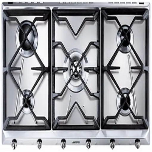 Smeg Universal SRV596GH5 hobs Acero inoxidable Encimera 90 cm Encimera de gas 5 zo