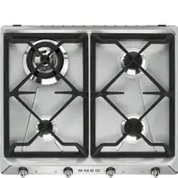 Smeg Victoria SR964XGH hobs Acero inoxidable Integrado 60 cm Encimera de gas 4 zon