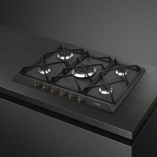 Smeg Coloniale SRV876AOGH hobs Antracita Integrado 68.5 cm Encimera de gas 5 zona(