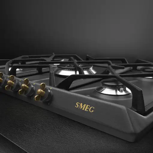 Smeg Coloniale SRV876AOGH hobs Antracita Integrado 68.5 cm Encimera de gas 5 zona(