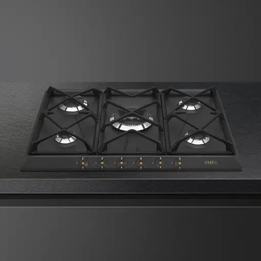 Smeg Coloniale SRV876AOGH hobs Antracita Integrado 68.5 cm Encimera de gas 5 zona(