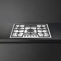 Smeg Classic PGF75-4 hobs Acero inoxidable Integrado 72 cm Encimera de gas 5 zona(