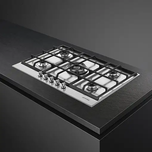 Smeg PX175 hobs Acero inoxidable Integrado Encimera de gas 5 zona(s)