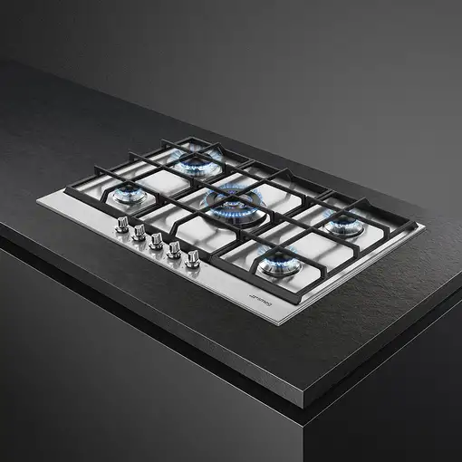 Smeg PX175 hobs Acero inoxidable Integrado Encimera de gas 5 zona(s)