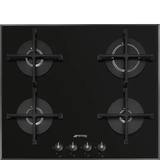 Smeg Linea PV164B3 hobs Negro Integrado 60 cm Encimera de gas 4 zona(s)