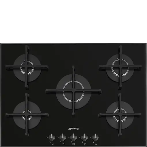 Smeg PV175B3 hobs Negro Integrado 70 cm Encimera de gas 5 zona(s)