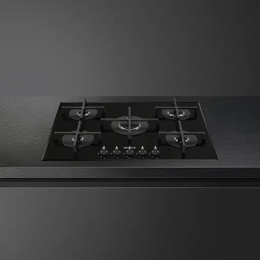 Smeg PV175B3 hobs Negro Integrado 70 cm Encimera de gas 5 zona(s)