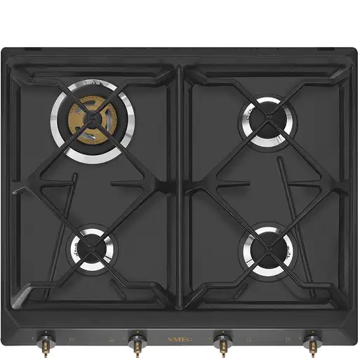 Smeg Coloniale SRV864AOGH hobs Antracita Integrado 60 cm Encimera de gas 4 zona(s)