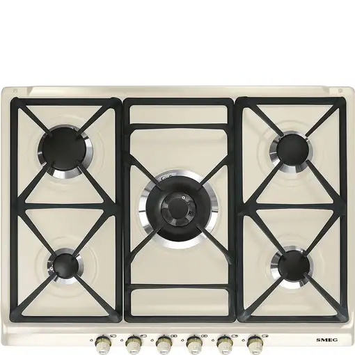 Smeg SR775PO hobs Crema de color Integrado Encimera de gas 5 zona(s)