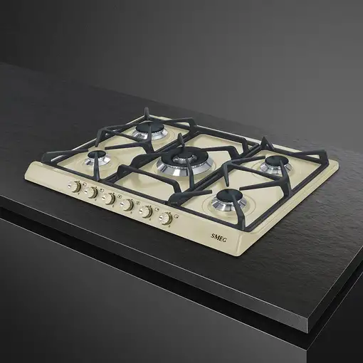 Smeg SR775PO hobs Crema de color Integrado Encimera de gas 5 zona(s)