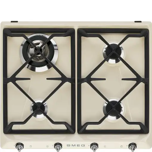 Smeg Victoria SR964PGH hobs Crema de color Integrado 60 cm Encimera de gas 4 zona(
