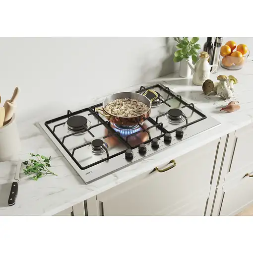 Candy Classic CHW74WTX Acero inoxidable Integrado 75 cm Encimera de gas 5 zona(s)