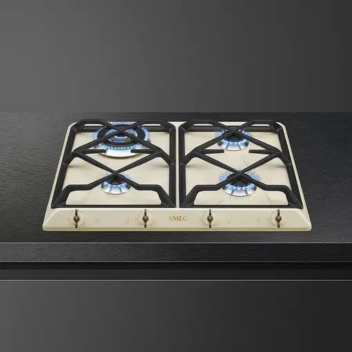 Smeg Coloniale SRV864POGH hobs Crema de color Integrado 60 cm Encimera de gas 4 zo