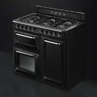 Smeg TR103BL cocina Cocina independiente Eléctrico Encimera de gas Negro