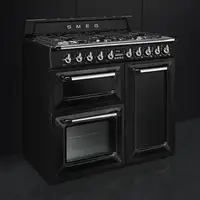 Smeg TR103BL cocina Cocina independiente Eléctrico Encimera de gas Negro