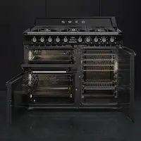 Smeg TR103BL cocina Cocina independiente Eléctrico Encimera de gas Negro
