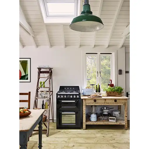 Smeg TR62BL cocina Cocina independiente Eléctrico Encimera de gas Negro