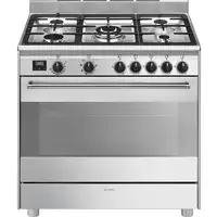 Smeg Master BG91X2 cocina Cocina independiente Eléctrico Encimera de gas Acero ino