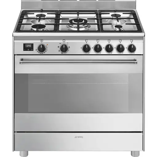 Smeg Master BG91X2 cocina Cocina independiente Eléctrico Encimera de gas Acero ino