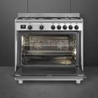 Smeg Master BG91X2 cocina Cocina independiente Eléctrico Encimera de gas Acero ino