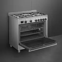 Smeg Master BG91X2 cocina Cocina independiente Eléctrico Encimera de gas Acero ino
