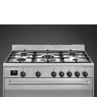 Smeg Master BG91X2 cocina Cocina independiente Eléctrico Encimera de gas Acero ino
