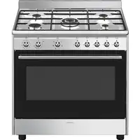 Smeg Concert CX90GM cocina Cocina independiente Eléctrico Encimera de gas Acero in