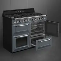 Smeg TR4110GR cocina Cocina independiente Eléctrico Encimera de gas Gris