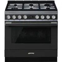 Smeg CPF9GPAN cocina Cocina independiente Eléctrico Encimera de gas Antracita