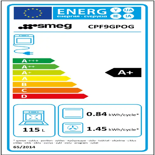 Smeg CPF9GPOG cocina Cocina independiente Eléctrico Encimera de gas Oliva
