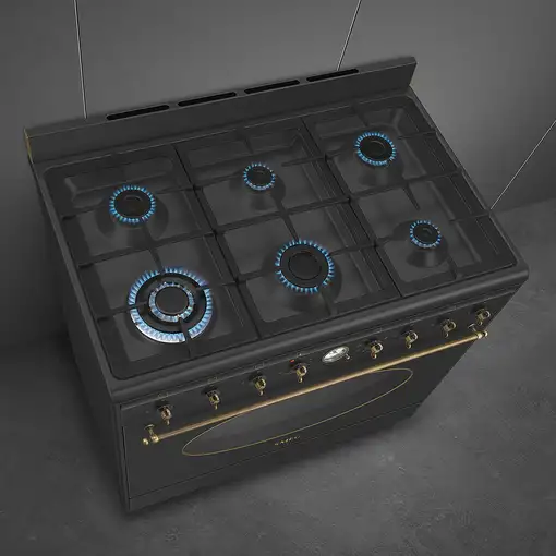 Smeg Coloniale CO96GMA9 cocina Cocina familiar tipo industrial Eléctrico Encimera