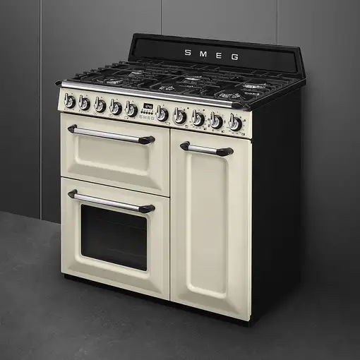 Smeg TR93P cocina Cocina independiente Eléctrico Encimera de gas Crema de color