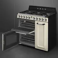 Smeg TR93P cocina Cocina independiente Eléctrico Encimera de gas Crema de color