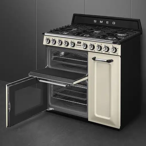 Smeg TR93P cocina Cocina independiente Eléctrico Encimera de gas Crema de color