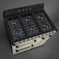 Smeg TR93P cocina Cocina independiente Eléctrico Encimera de gas Crema de color