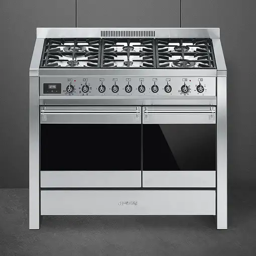Smeg A2-81 cocina Cocina independiente Encimera de gas Acero inoxidable