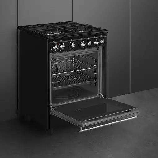 Smeg Concert CX61GMBL cocina Cocina independiente Eléctrico Encimera de gas Negro