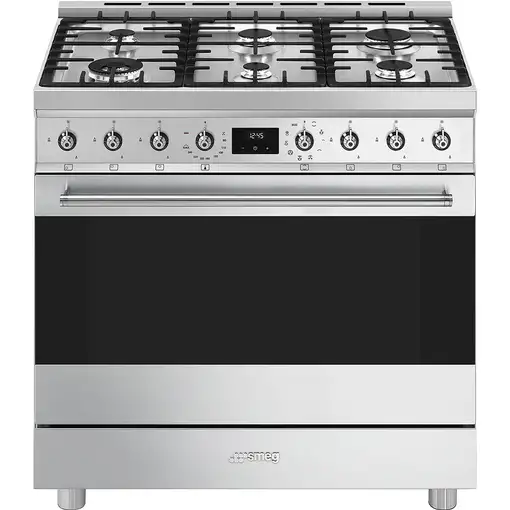 Smeg Symphony C9GMX2 cocina Cocina independiente Gas Encimera de gas Acero inoxida