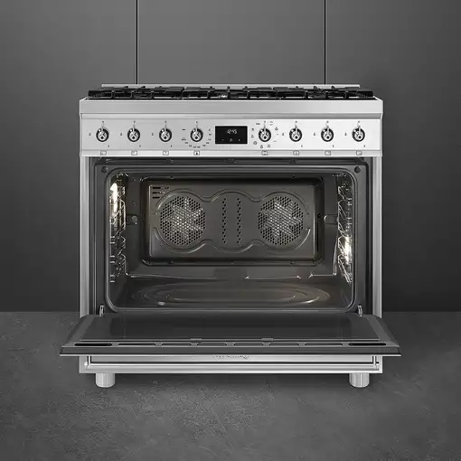 Smeg Symphony C9GMX2 cocina Cocina independiente Gas Encimera de gas Acero inoxida