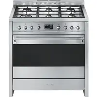 Smeg A1-9 cocina Cocina independiente Eléctrico Encimera de gas Acero inoxidable