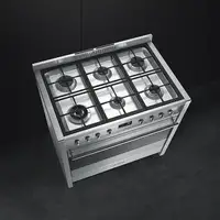 Smeg A1-9 cocina Cocina independiente Eléctrico Encimera de gas Acero inoxidable