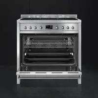 Smeg A1-9 cocina Cocina independiente Eléctrico Encimera de gas Acero inoxidable
