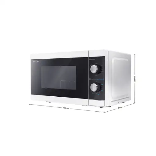 Sharp YC-MG01E-W microondas Negro, Blanco Microondas con grill Encimera 20 L 800 W