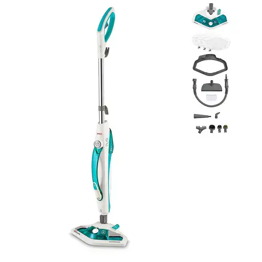 Polti Vaporetto SV450_Double Fregona a vapor 0,3 L 1500 W Turquesa, Blanco