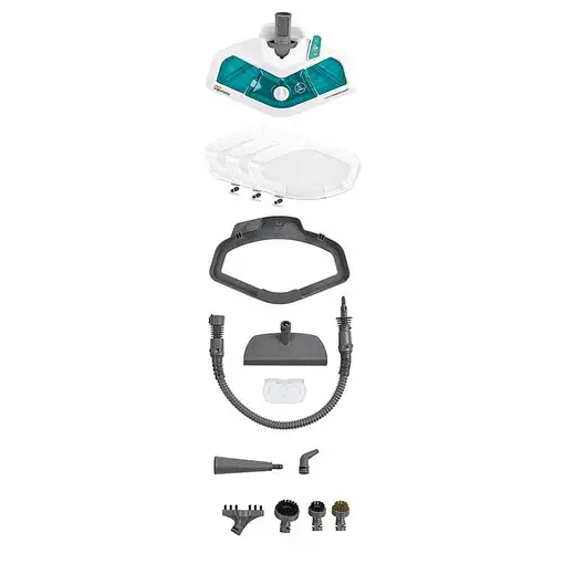 Polti Vaporetto SV450_Double Fregona a vapor 0,3 L 1500 W Turquesa, Blanco