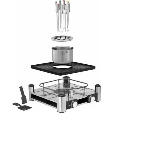 WMF Lumero 0415480011 parrilla de interior 8 personas(s) 1960 W Negro, Acero inoxi