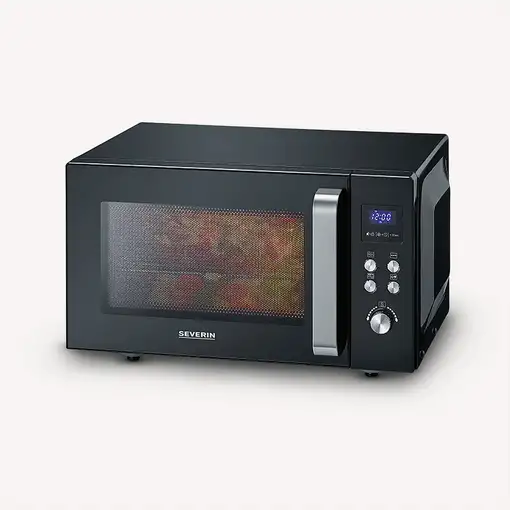 Severin MW 7763 microondas Negro, Plata Microondas con grill Encimera 25 L 900 W